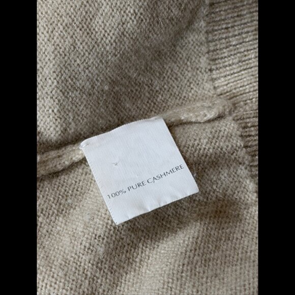 TSE Sweater Medium Womens Beige 100% Pure Cashmere Button Front Cardigan - Picture 7 of 7